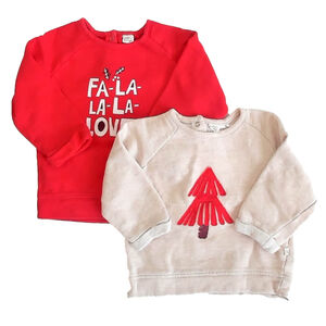 Hallmark Baby Unisex Red | Ivory Long Sleeve Shirt size: 18-24 Months